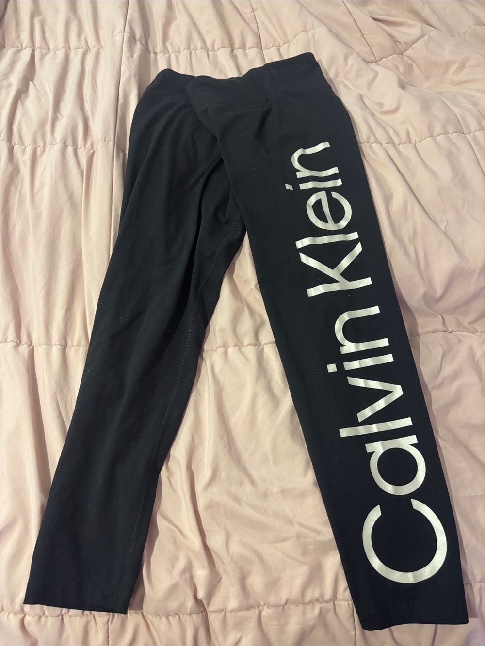 Calvin Klein Black Logo Side-Panel Leggings
